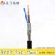 永行电线电缆控制信号rvvp2x0.75平方屏蔽镀锡网铜芯二芯护套线
