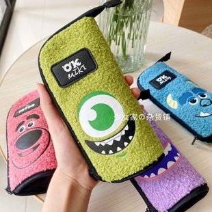 怪物大学同款苏利文毛怪毛绒卡通可爱学生大容量笔袋化妆刷收纳包