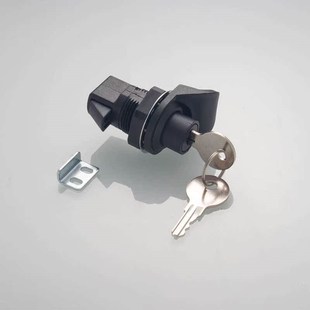 怡合达XAV37 Y黑色撞击z锁带钥匙通开转舌锁开关电柜门锁电箱锁