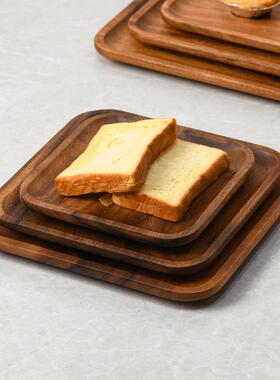 胡桃木实食盘木托小号茶盘相思果木零小吃干盘木MBF质餐盘木纹木