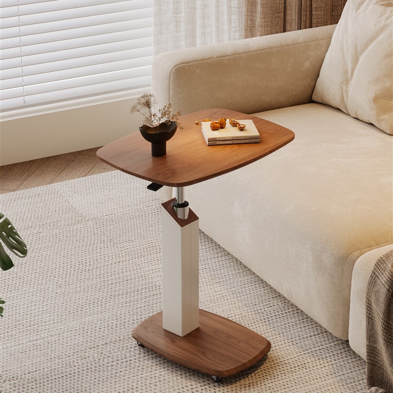 中古风实木升降沙发边几客厅家用可移动小K茶几卧室床头边电脑桌