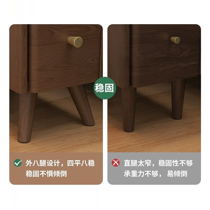 超窄床头柜实木家用卧室小型极窄20厘米30CM夹缝床边储Z物柜收纳