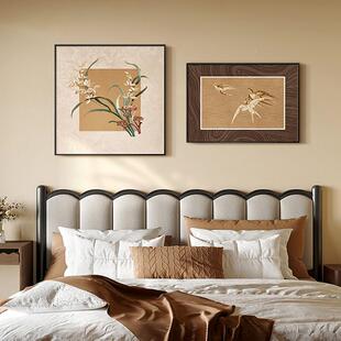 宋代美学卧室床头装饰画风复古主卧房厅间客沙发背中古YZ202411景