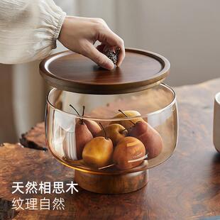 玻SG100-SN璃水果果盘值客厅几家用精茶致高颜干果糖零食摆放盘子