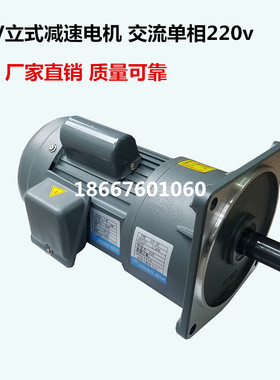 小型齿轮减速电机100W200W400W550W750W交流单相220vGV立式马达