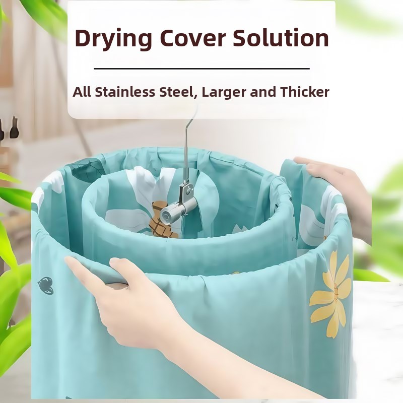 不锈钢多功能晒床单被子神器蜗牛圆形旋转晾衣架S被单阳台可螺旋