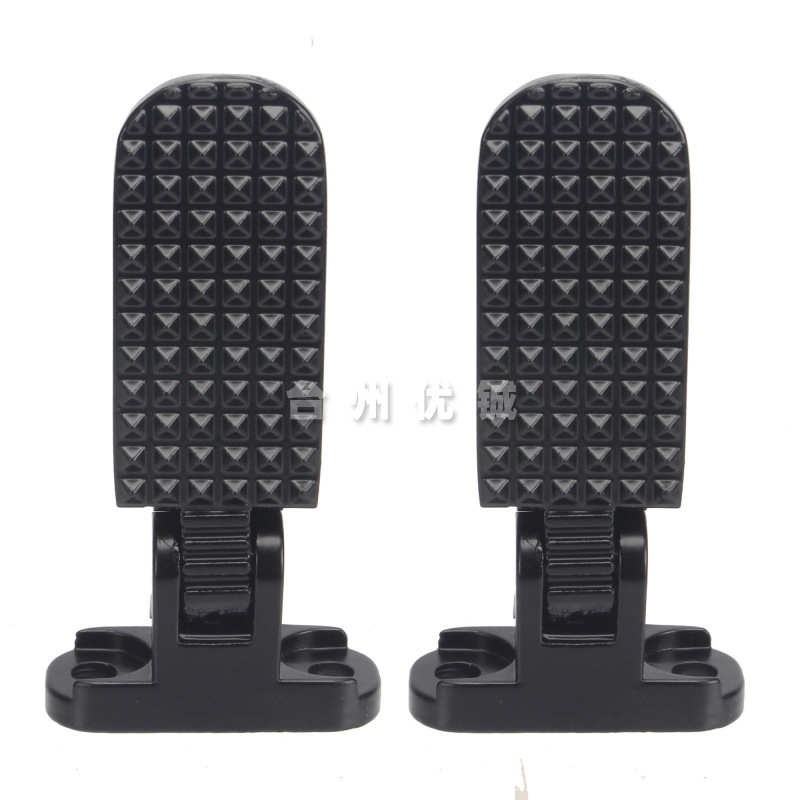 全铝合金 电动车自行车后脚蹬标兵冠能改上下折叠款脚.踏板放踩脚