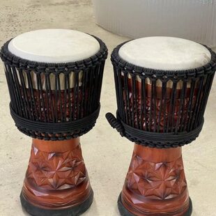 精品手工非洲鼓实木非洲鼓 10寸12寸13寸 老山羊皮非洲鼓专业演奏