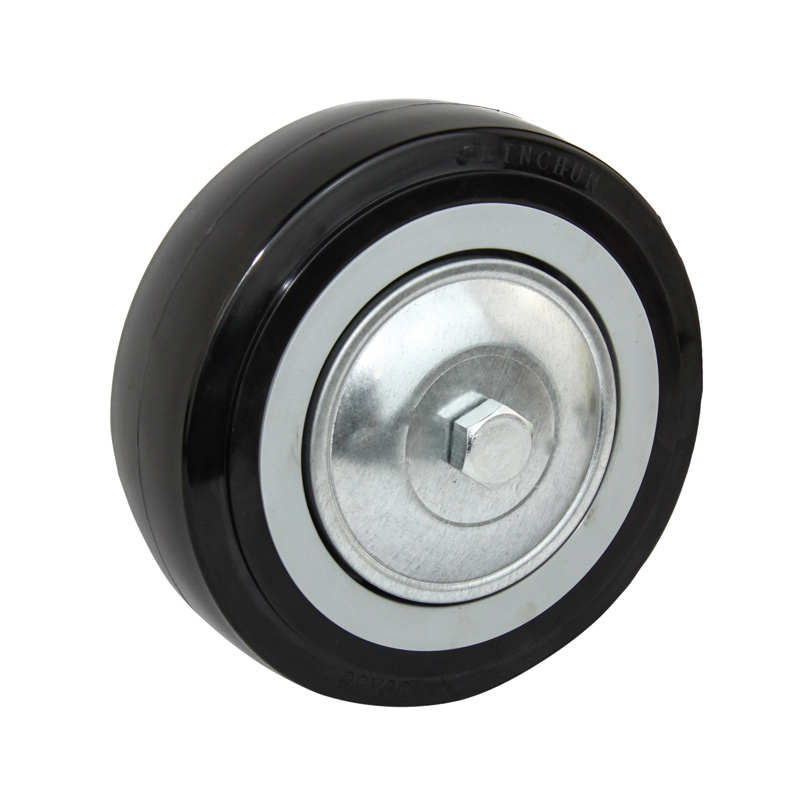 林春4系5寸重型高j强度PU边刹万向轮承载300公斤脚轮4-5WJG58-SB1