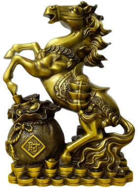 铜马摆件招财马摆m件马到成功家居办公室装饰品摆饰饰品工艺品