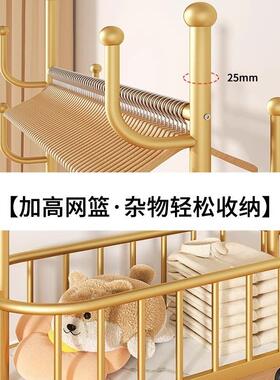 轻奢带可轮移动衣帽架客厅用衣服收室纳BLM-YJ家架现代简易卧落地