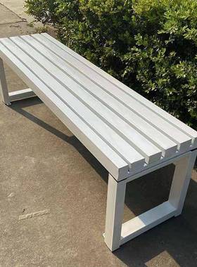 网红色见描述庭靠园粉背公椅户外长椅商场休息实木凳子院铁艺长条