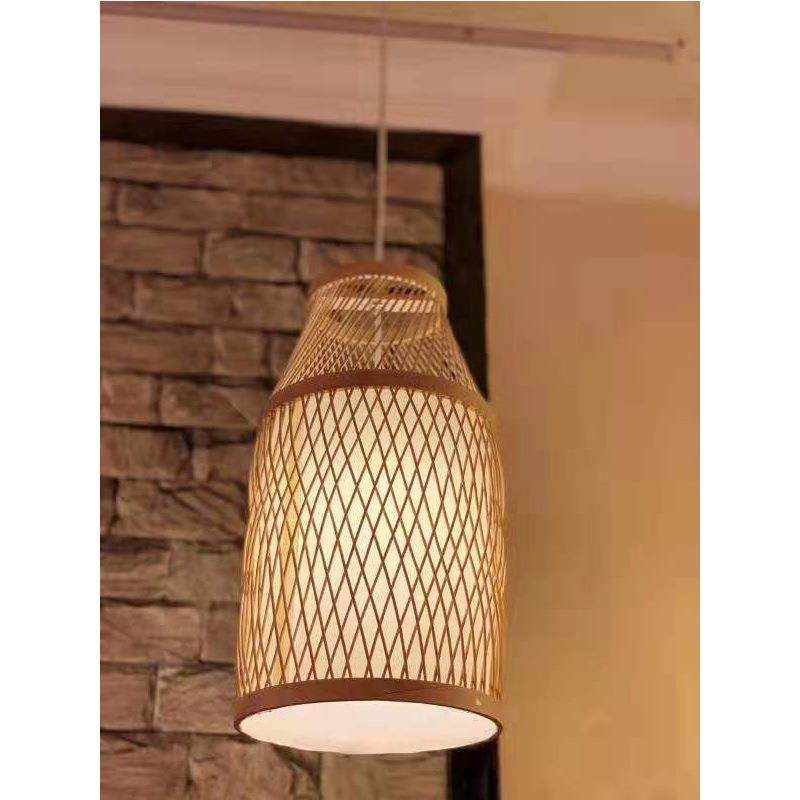 竹艺灯笼吊灯创意个性阳台吊复古日式灯具灯餐厅饭编店藤艺织YE47,家装灯饰光源,智能吊灯,淘宝优惠券,粉丝福利购,淘宝优惠卷