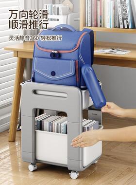 小推车包AL100449书书包本柜滑书架轮放家用置物架桌下收纳可移动