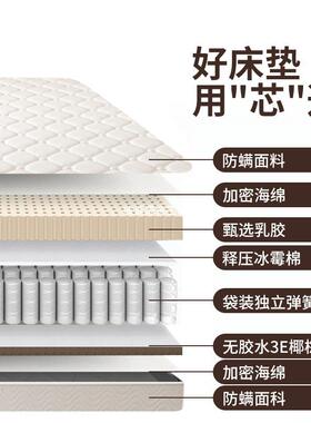 梦思弹簧床垫20cm厚用经席济家型椰棕垫软硬两用18VSAm店酒乳胶软