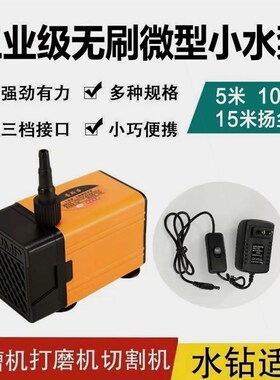 德国进口12v微型潜水泵水泵切割机开槽机水钻打孔迷你小水泵220v