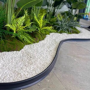 仿真绿植造景组合专用围边边框配件白色石子假石头苔藓造景石球灯
