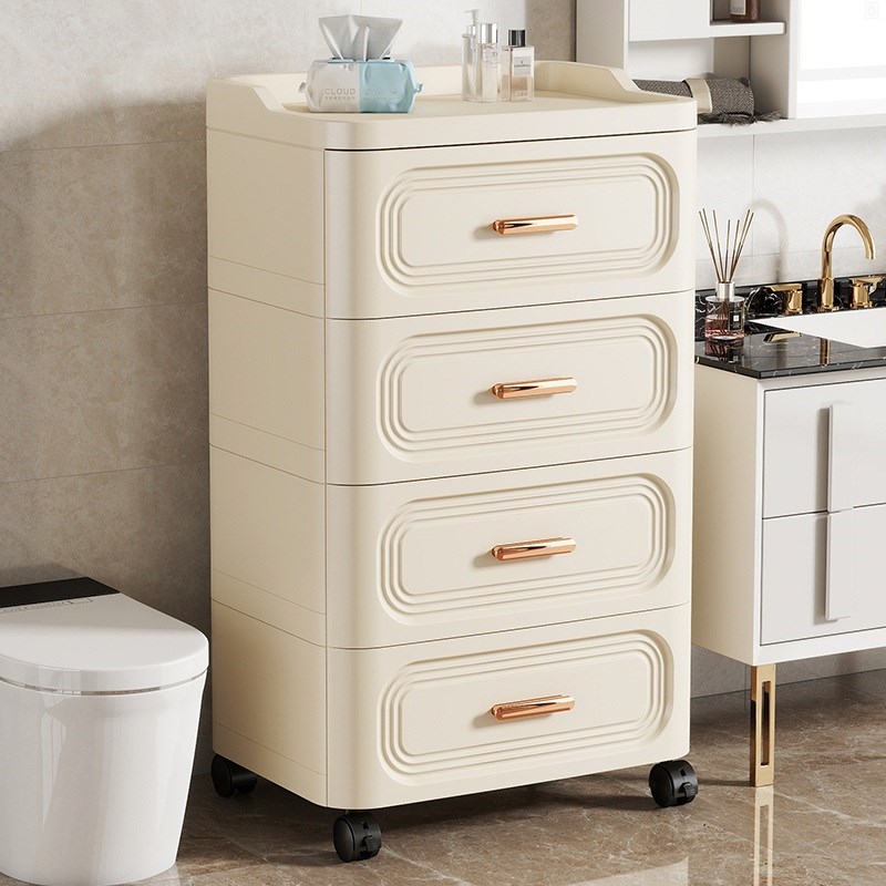 家用加厚c夹缝收纳柜子抽屉式卫生间厨房储物盒窄缝隙置物架整理