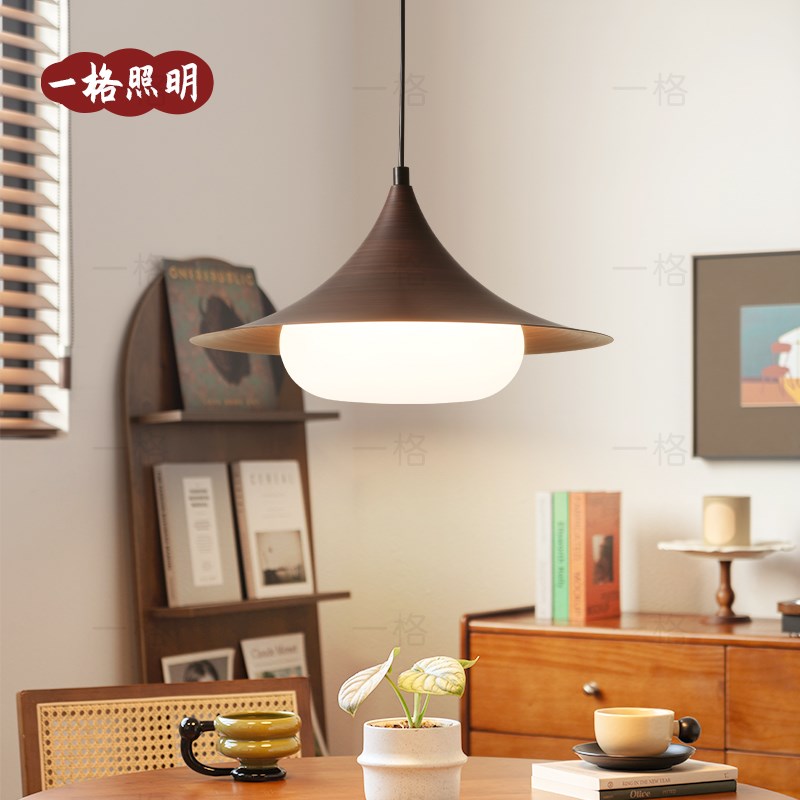 法式中古风餐厅吊灯20q25新款日式复古茶室吧台灯具饭厅餐桌飞碟