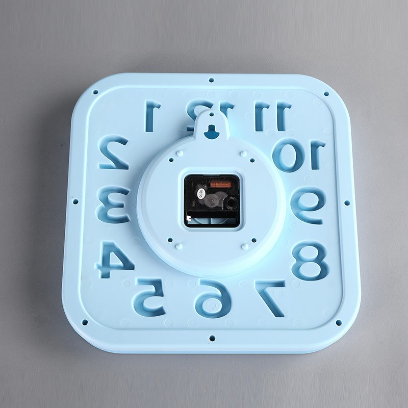 方形挂钟 正方形k立体挂钟 3D立体钟面客厅时尚创意装饰挂钟静音