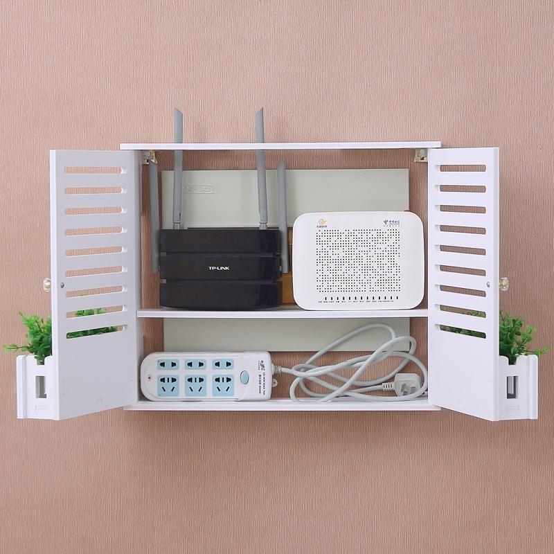 集线箱表盒f无线路由器收纳盒架子。网线盒子墙上安装箱子角落