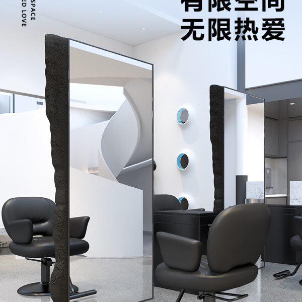 新款网红理发店镜台美发镜简约美容镜单双面镜潮店挂墙发廊专用