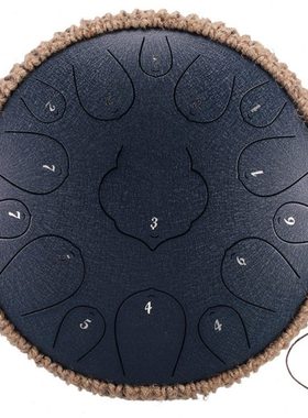 空灵鼓 色空鼓忘忧鼓   初学者 12寸13音 藏蓝 绿色  朱砂