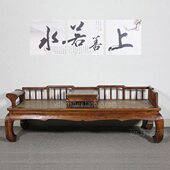 老榆木罗汉床新中式 实木客厅沙发贵妃床明清定制简约禅意罗汉床榻