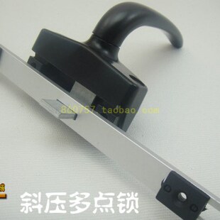 斜压线50平开窗两点锁外开窗户锁扣内开外推铝合金平开窗配件50型