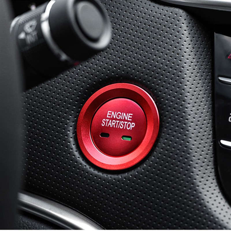 适用凯迪拉克XT5 CT6 XTS一键启E动装饰圈改装SRX点火启动按键亮