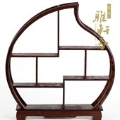 明清红木家具奇石底座茶壶架 鸡翅木雕博古架紫砂壶古玩红木底座