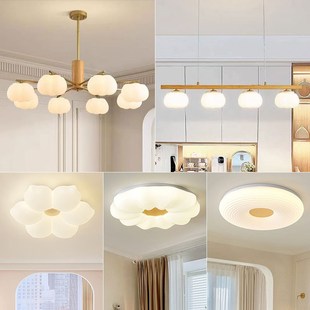 奶油风现代简约卧室n客厅餐厅吊灯单品花瓣形状多重工艺浪漫典雅