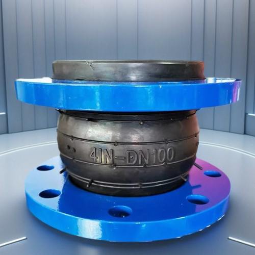 法兰式橡胶软连接膨胀节橡胶软接头柔性避震喉国标DN50 100 200