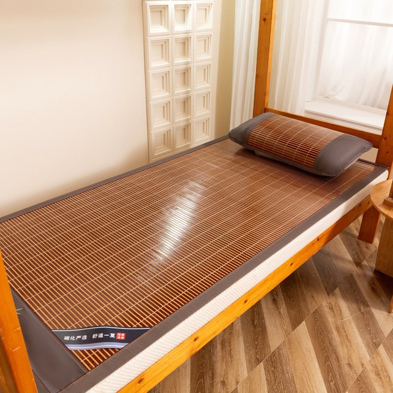 2025新d款夏季硬竹席学生宿舍单人夏天寝室双面凉席子可折叠竹子