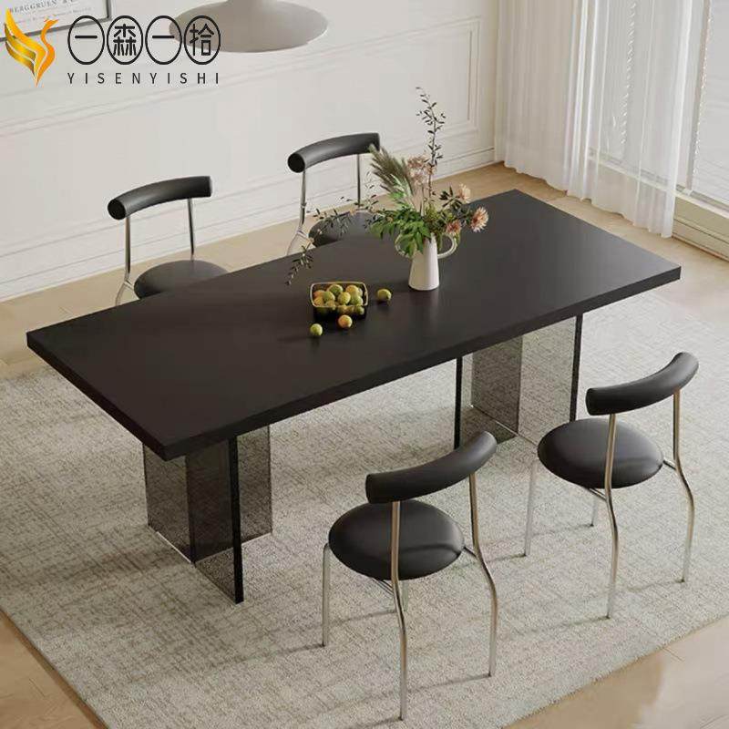 网亚克力岩板桌餐纯黑轻奢红款多种桌小户型下挂现代简约长方形悬,商业/办公家具,餐桌椅系列,淘宝优惠券,粉丝福利购,淘宝优惠卷