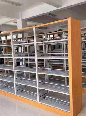 学图书档馆书架落地储物架图47455角书籍室双校面案资料书架书房