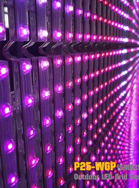 P5WP-LED柔性网格玻璃屏暮墙屏大型天幕屏2P25-WGPLED橱窗屏格栅G