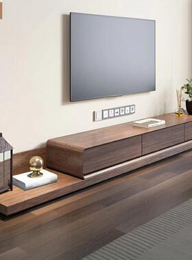 现代^简约可伸缩拉伸户型视OVI电柜$客厅电视色柜茶几组合胡小桃