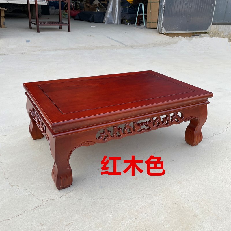 飘窗小桌子榻榻米茶桌实木小v茶几炕几家用卧室坐地矮桌炕桌学习
