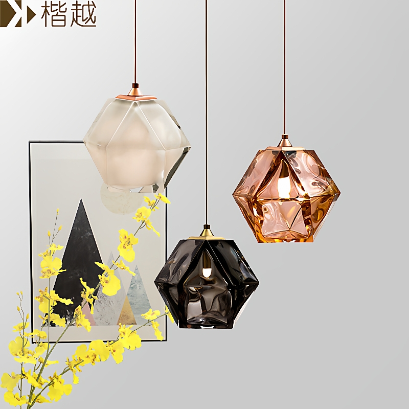 北欧现代简约创意玻璃餐厅小吊灯吧台艺术卧室床头梯间个性小吊灯