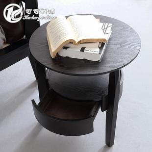 北欧创意现代简约床头柜实木饰面床边柜储物柜斗柜 可角几 包邮