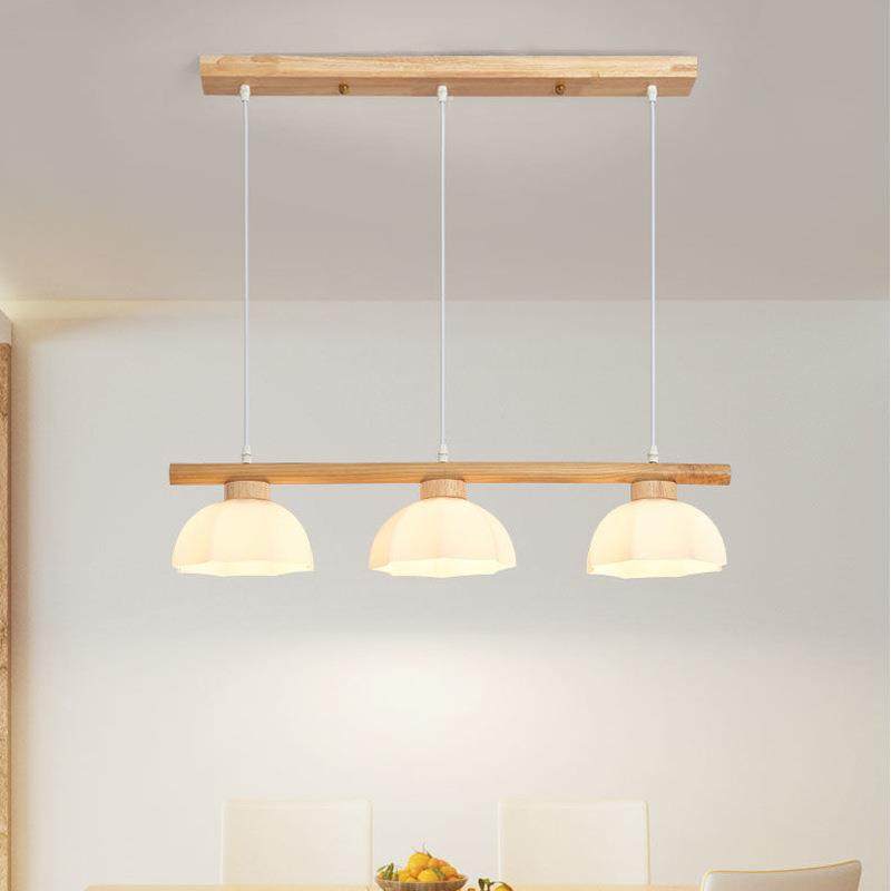 北欧餐厅三头吊灯日式卧室床头灯餐桌茶座吧台玻璃原木小鸟吊灯具,家装灯饰光源,智能吊灯,淘宝优惠券,粉丝福利购,淘宝优惠卷