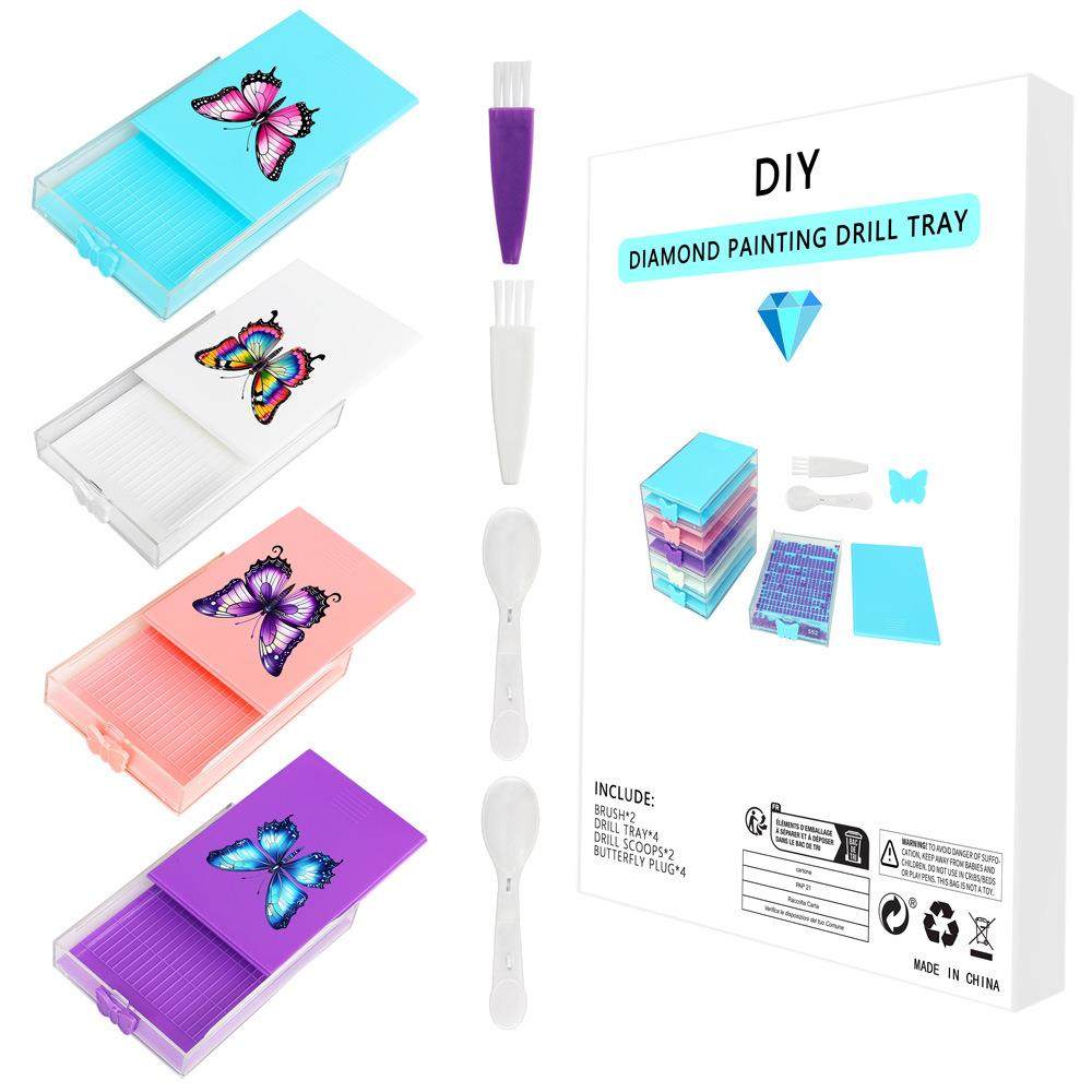 钻石画新款翻钻盘 盒装点钻盘漏斗盘带盖筛钻盘DIY钻石绣工具套装,居家布艺,钻石绣,淘宝优惠券,粉丝福利购,淘宝优惠卷