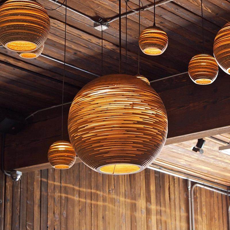 东南亚球形纸灯罩蜂窝吊灯 餐厅日式裸蛹吊灯禅意牛皮纸鸟巢吊灯,家装灯饰光源,智能吊灯,淘宝优惠券,粉丝福利购,淘宝优惠卷