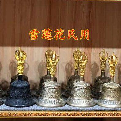 五股金刚铃杵 尼泊尔手工 金刚法铃高15cm 送铃套
