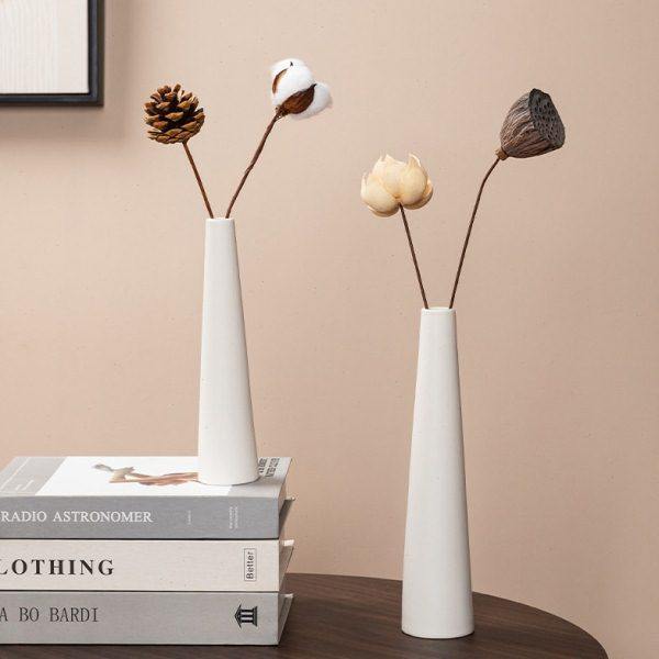 创意陶瓷花瓶摆件细长干花客厅插花家居装饰简约古风桌面高级花器,家居饰品,花瓶,淘宝优惠券,粉丝福利购,淘宝优惠卷