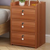 床头柜简约现代简易家用床边收纳柜迷你储物柜小型卧室带锁小柜子