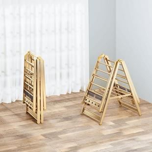 晾衣架落地折叠晾合衣A005多功服免安装 架晒子家用内阳台被子室铝