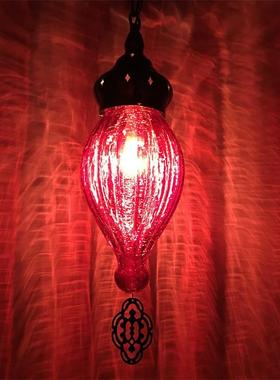 斯曼纹彩色冰裂吊灯民族风中东复厅古TK-20294咖啡餐奥厅民宿手工