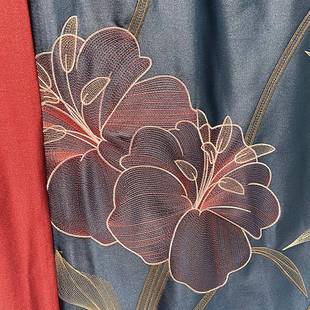 仿真9678丝绣花厅帘高精密遮窗帘高档客卧窗室光成品直销布料